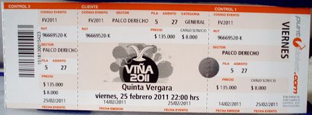 2011 02 25 Sting ticket Marcela Blajer.jpg