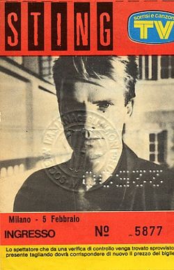 1986 02 05 Sting ticket Sergio Quarantini.jpg