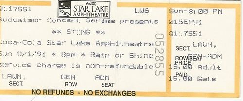 1991 09 01 ticket Dave Schwartz.jpg