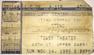 1999 11 14 Sting ticket Jay Matsueda.jpg